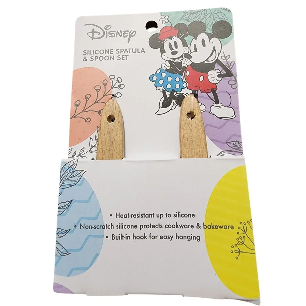 Minie‎ Mickey Silicone Spatula & Spoon Set Non-scratch Small